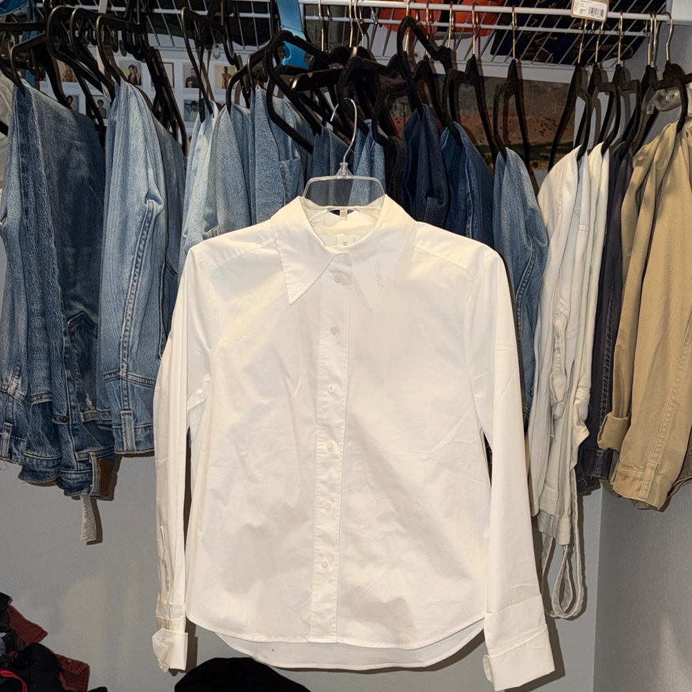 H&M White Women's Button-Down Shirt